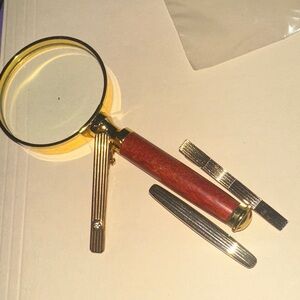 3 Elegant Gold Tie Bars Vertical Ribbed-Striped Design. Classic, Vintage, Clean.